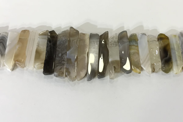 CTD3731 Top drilled 8*20mm - 10*50mm sticks agate gemstone beads