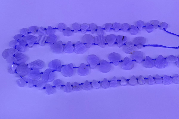 CTD3858 Top drilled 8*10mm - 12*15mm freeform blue lace agate beads