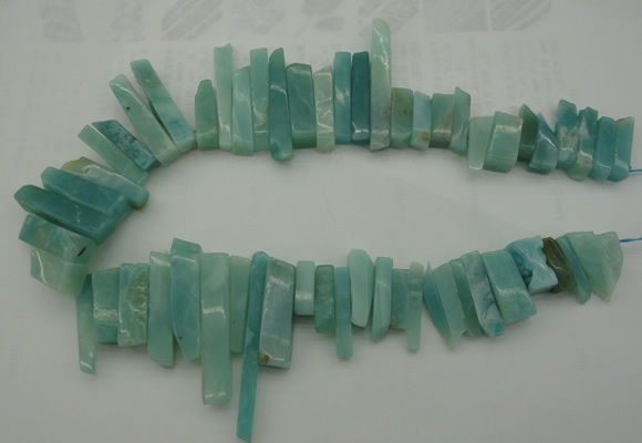 CTD390 Top drilled 10*20mm - 12*50mm wand amazonite beads
