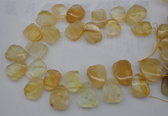 CTD391 Top drilled 20*25mm - 22*30mm freeform citrine beads