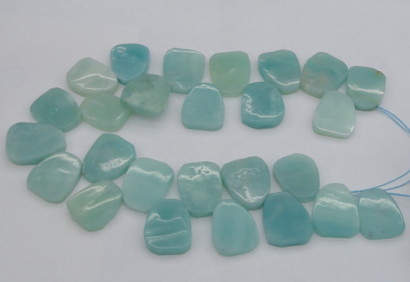 CTD392 Top drilled 20*25mm - 22*28mm freeform amazonite beads