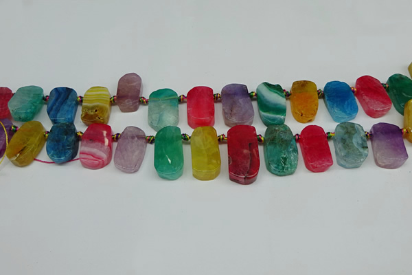 CTD4009 Top drilled 14*22mm - 22*42mm freeform agate gemstone beads