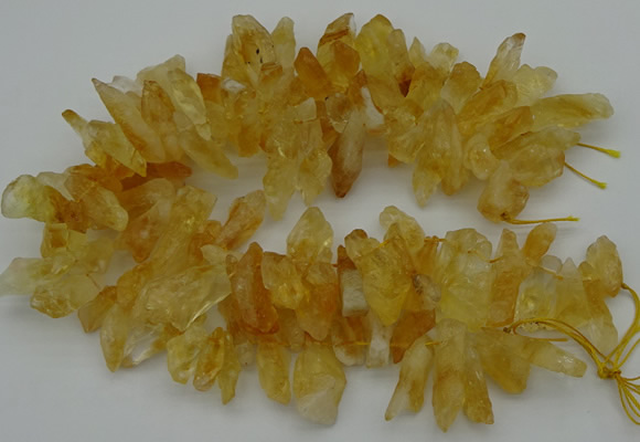 CTD417 Top drilled 10*20mm - 15*35mm nuggets citrine gemstone beads