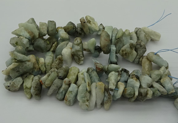 CTD421 Top drilled 10*20mm - 18*35mm nuggets aquamarine beads