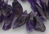 CTD426 Top drilled 6*15mm - 8*25mm nuggets amethyst beads