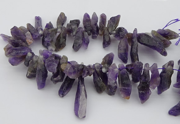 CTD427 Top drilled 8*25mm - 12*40mm nuggets amethyst beads