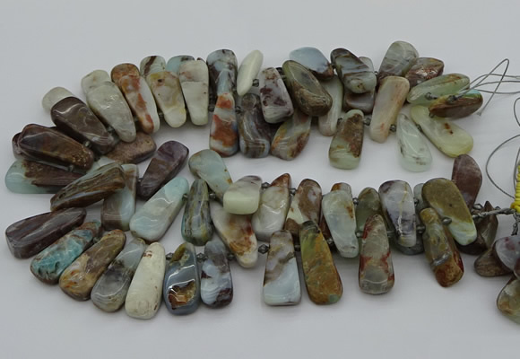 CTD472 15.5 inches 12*25mm - 15*45mm freeform blue opal beads