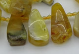 CTD487 Top drilled 10*22mm - 15*45mm freeform yellow opal beads