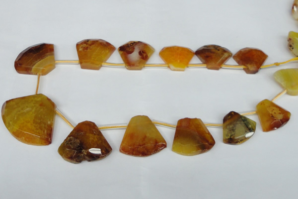 CTD507 Top drilled 25*30mm - 35*40mm freeform agate beads