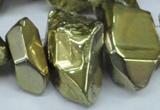 CTD550 Top drilled 10*25mm – 15*35mm nuggets plated quartz beads