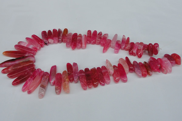 CTD585 Top drilled 6*20mm - 6*45mm wand agate gemstone beads