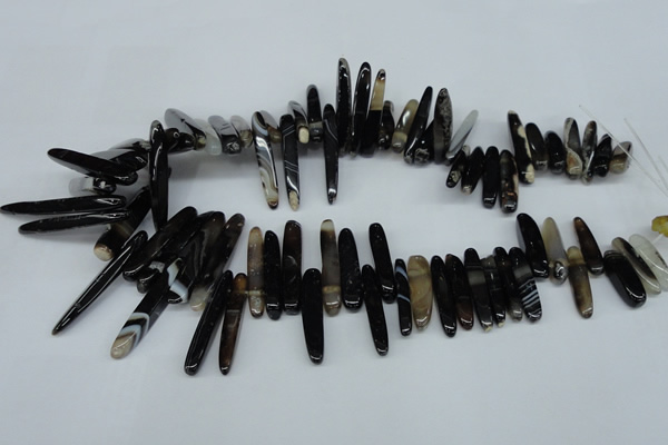 CTD589 Top drilled 6*20mm - 6*45mm wand agate gemstone beads