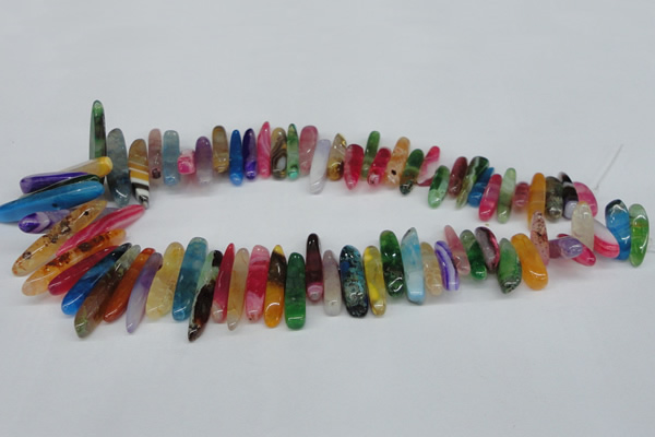 CTD590 Top drilled 6*20mm - 6*45mm wand agate gemstone beads