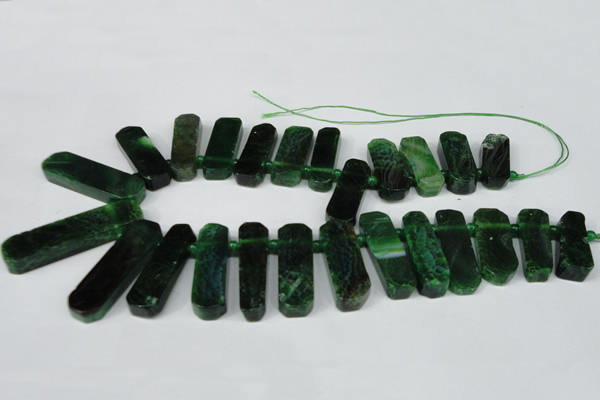 CTD593 Top drilled 12*30mm - 15*50mm wand agate gemstone beads