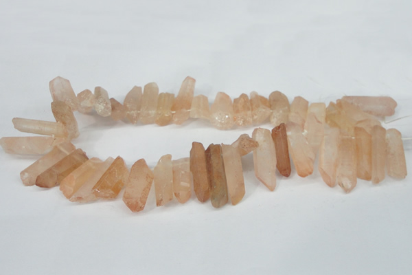 CTD622 Top drilled 8*25mm - 10*35mm faceted nuggets red quartz beads