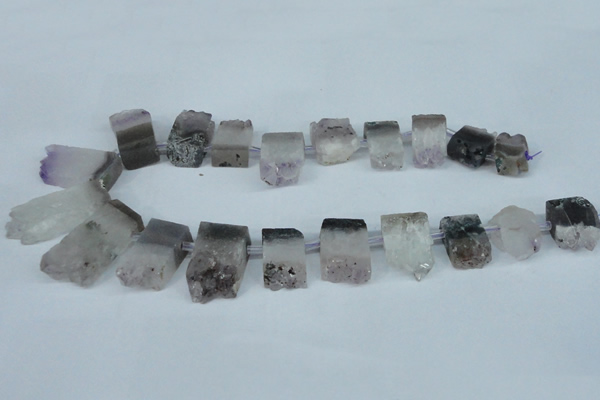 CTD631 Top drilled 15*18mm - 16*35mm freeform amethyst beads