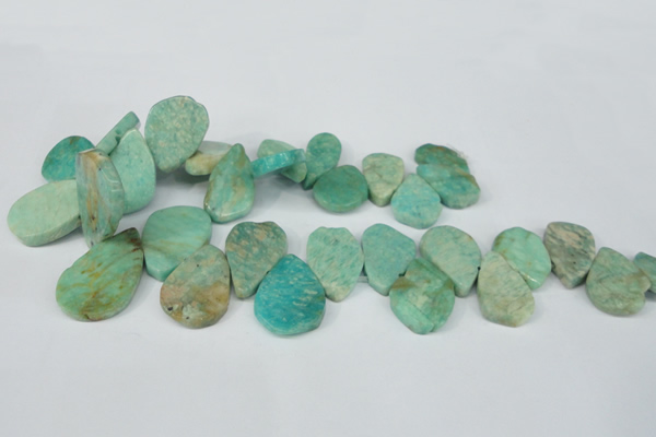 CTD635 Top drilled 18*25mm - 25*38mm freeform Russian amazonite beads