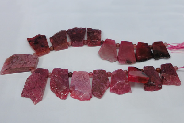 CTD658 Top drilled 25*40mm - 30*55mm freeform agate beads