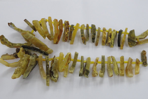 CTD670 Top drilled 10*25mm - 12*45mm wand agate gemstone beads