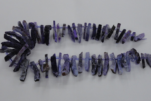 CTD672 Top drilled 10*25mm - 12*45mm wand agate gemstone beads
