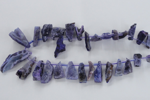 CTD680 Top drilled 12*20mm - 15*45mm freeform agate gemstone beads