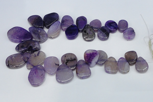 CTD687 Top drilled 18*25mm - 28*40mm freeform agate gemstone beads