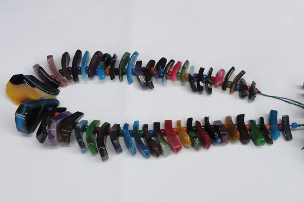 CTD714 Top drilled 12*25mm - 15*40mm wand agate gemstone beads