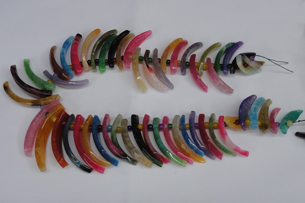 CTD716 Top drilled 10*30mm - 12*50mm wand agate gemstone beads