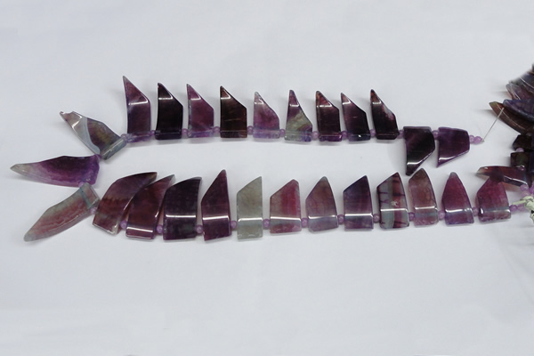 CTD733 Top drilled 15*20mm - 15*40mm wand agate gemstone beads