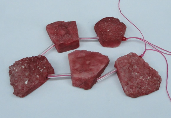 CTD761 Top drilled 25*30mm - 30*35mm freeform agate beads