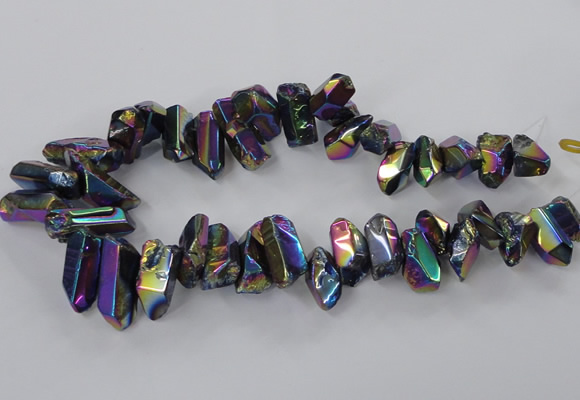 CTD780 Top drilled 8*18mm - 15*35mm nuggets plated quartz beads