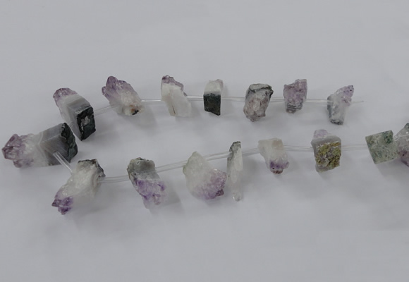 CTD797 Top drilled 18*20mm - 25*40mm freeform amethyst gemstone beads