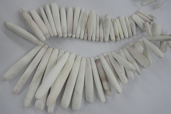 CTD827 Top drilled 5*20mm - 10*80mm stick sea urchin shell beads