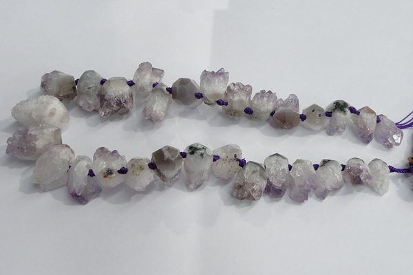 CTD953 Top drilled 10*15mm - 18*25mm nuggets druzy amethyst beads