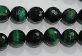 CTE1014 15.5 inches 10mm faceted round dyed green tiger eye beads