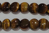 CTE1091 15.5 inches 12mm flat round yellow tiger eye beads