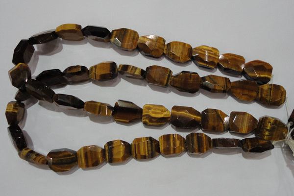 CTE1111 16*18mm - 17*23mm faceted freeform yellow tiger eye beads