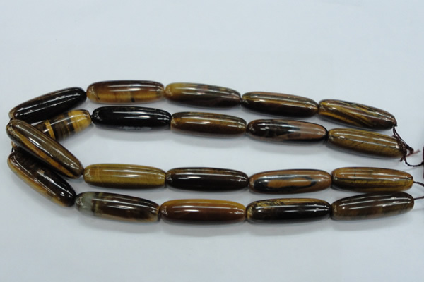 CTE115 15.5 inches 12*40mm cylinder yellow tiger eye beads wholesale