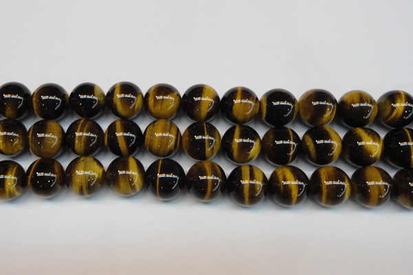 CTE1246 15.5 inches 14mm round AA grade yellow tiger eye beads