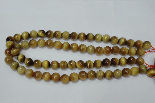 CTE130 15.5 inches 12mm round yellow tiger eye gemstone beads