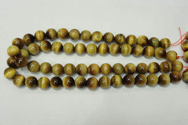 CTE131 15.5 inches 14mm round yellow tiger eye gemstone beads