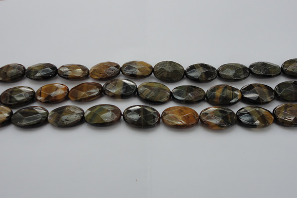 CTE1374 15.5 inches 22*30mm faceted oval yellow & blue tiger eye beads