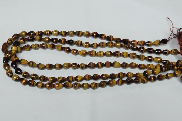CTE151 15.5 inches 6*9mm teardrop yellow tiger eye gemstone beads
