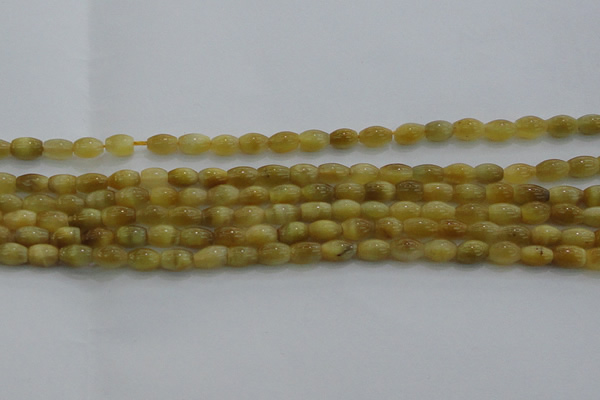 CTE1513 15.5 inches 4*6mm rice golden tiger eye beads wholesale