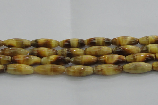CTE1523 15.5 inches 10*30mm rice golden tiger eye beads wholesale