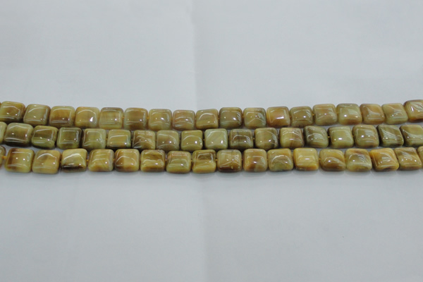 CTE1525 15.5 inches 8*8mm square golden tiger eye beads wholesale