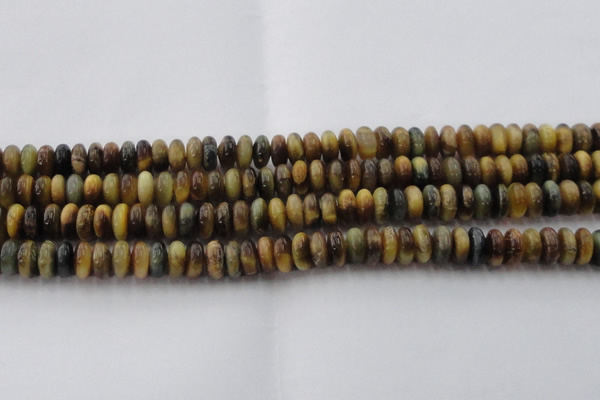 CTE1547 15.5 inches 6*10mm rondelle golden & blue tiger eye beads