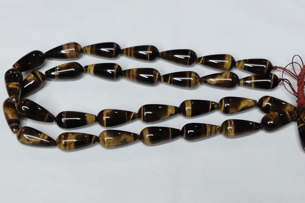CTE156 15.5 inches 12*26mm teardrop yellow tiger eye gemstone beads