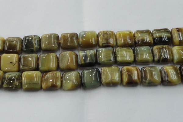 CTE1567 15.5 inches 18*18mm square golden & blue tiger eye beads wholesale
