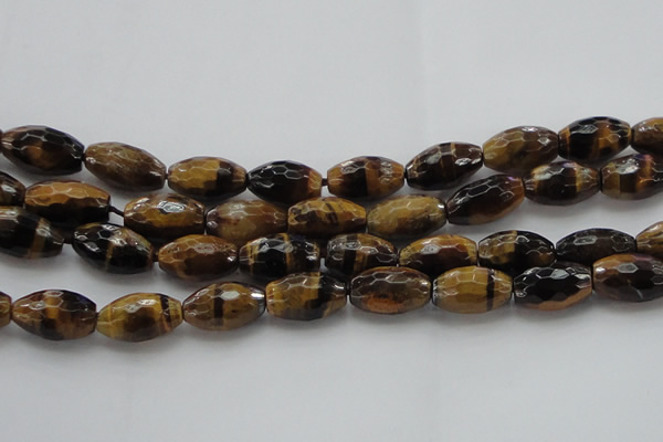 CTE1583 15.5 inches 13*18mm faceted rice yellow tiger eye beads